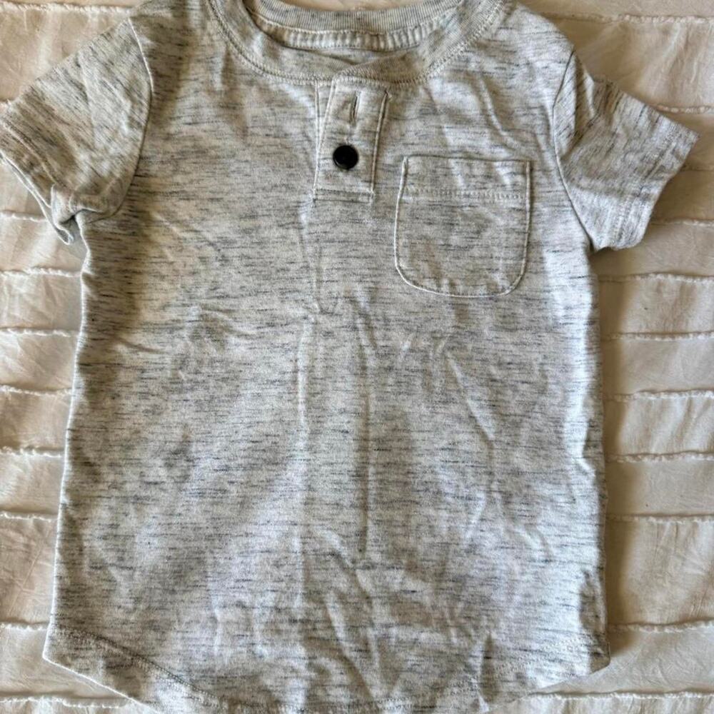 Cat jack gray heathered baby tee